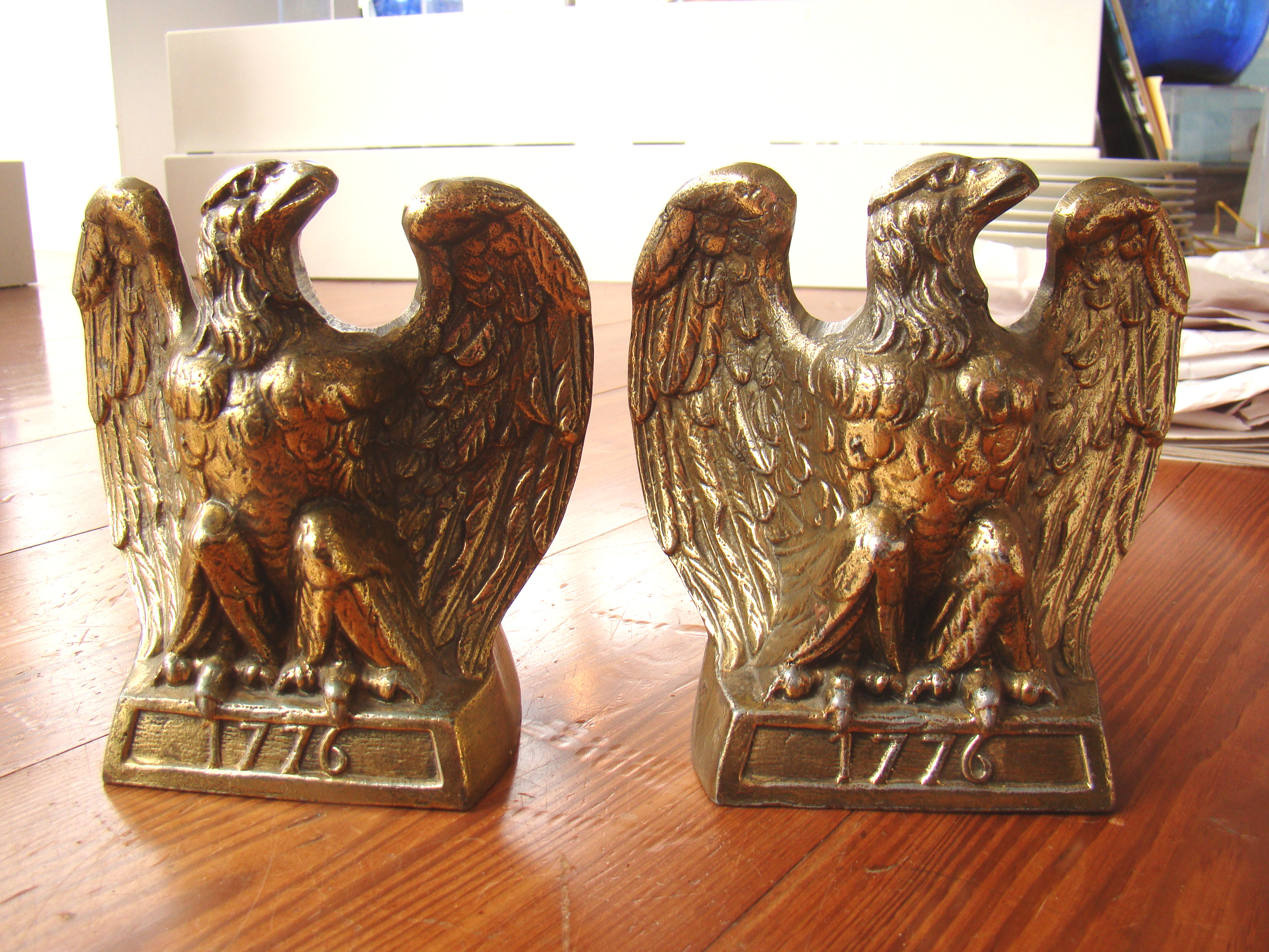 A fine pair of vintage "1776" Eagle bookends