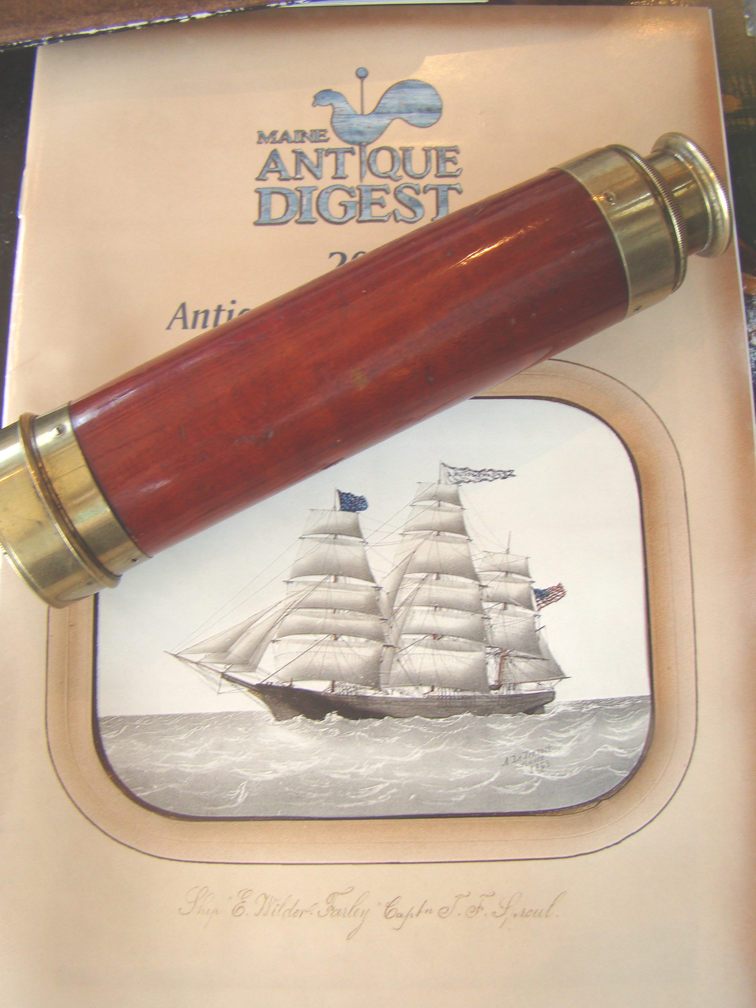 A fine three-draw pocket telescope made by Spencer, Browing & Rust of London circa 1795