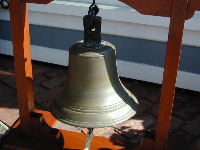 A 19th century Bronze Ship's Bell Mounted on a Custom Made Mahogany Stand — image 2