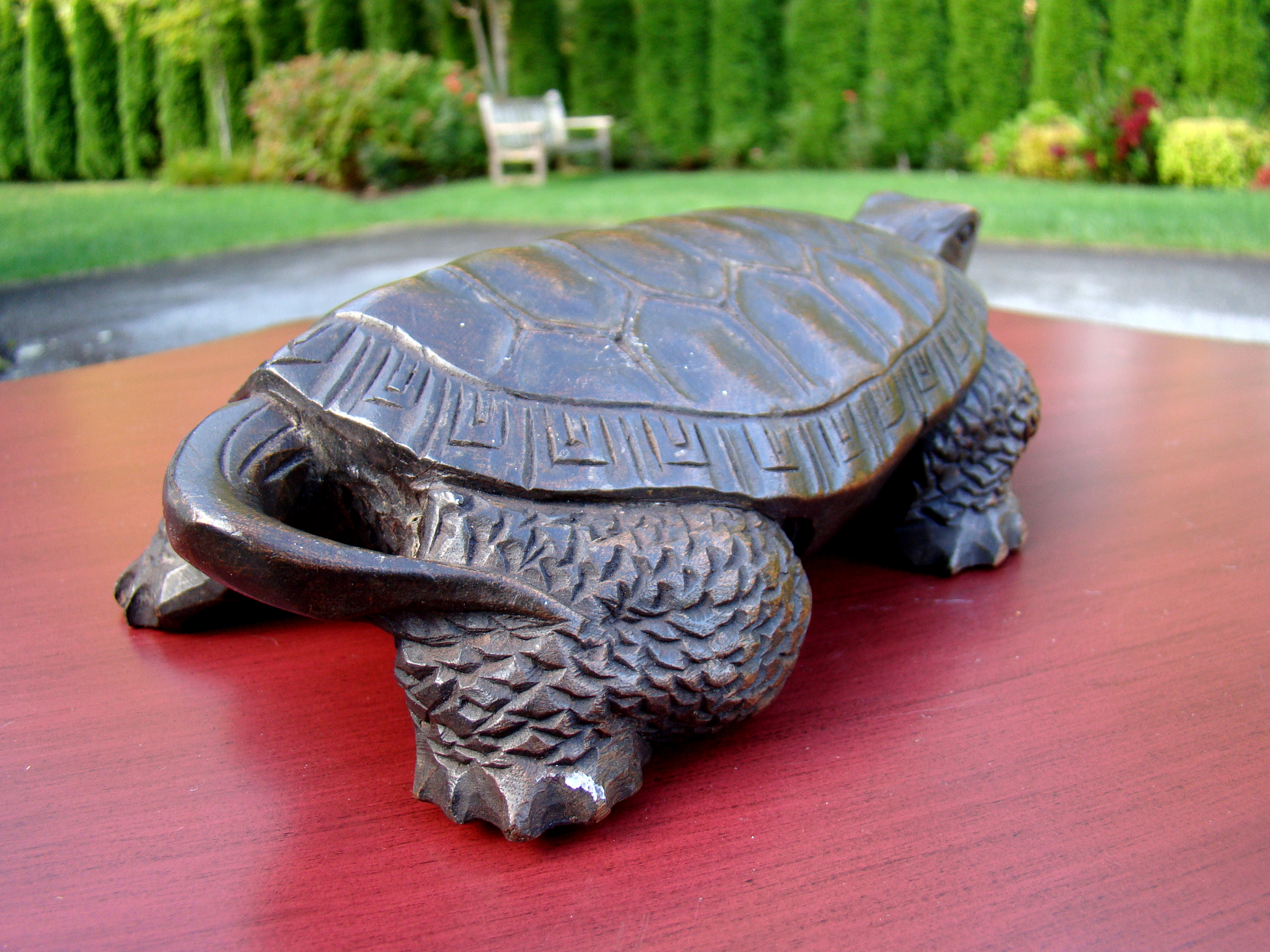 A charming vintage hand carved tortoise circa 1880-1900 — image 2