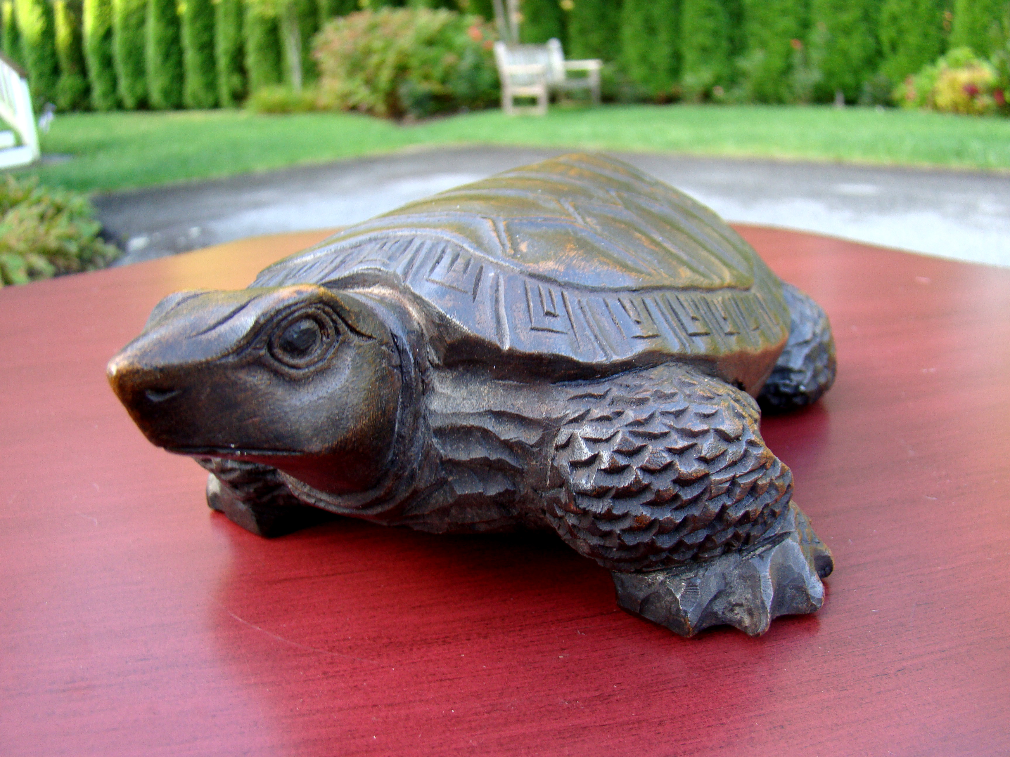 A charming vintage hand carved tortoise circa 1880-1900 — image 3