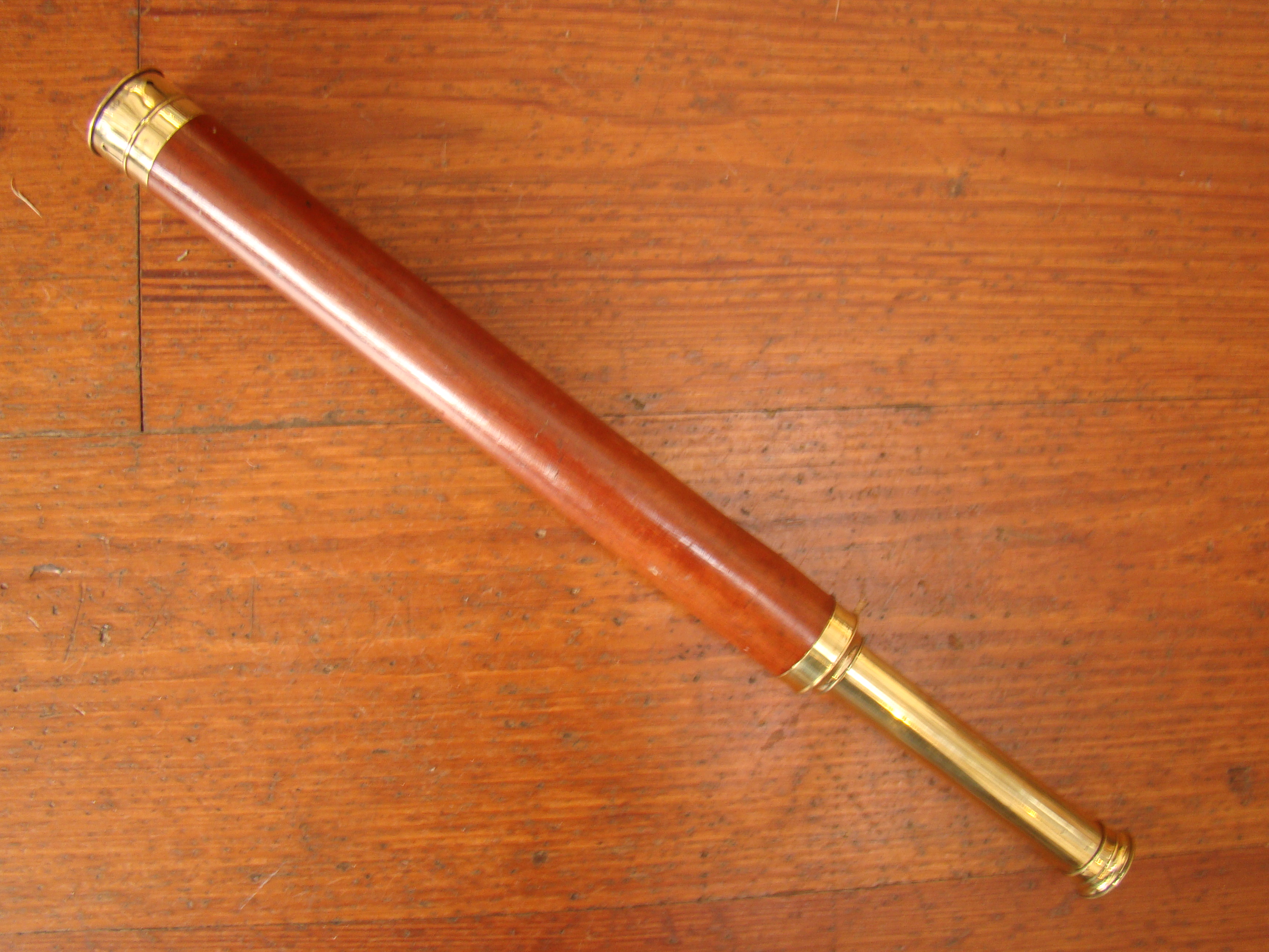 A beautiful single draw Captain's telescope circa 1790-1810