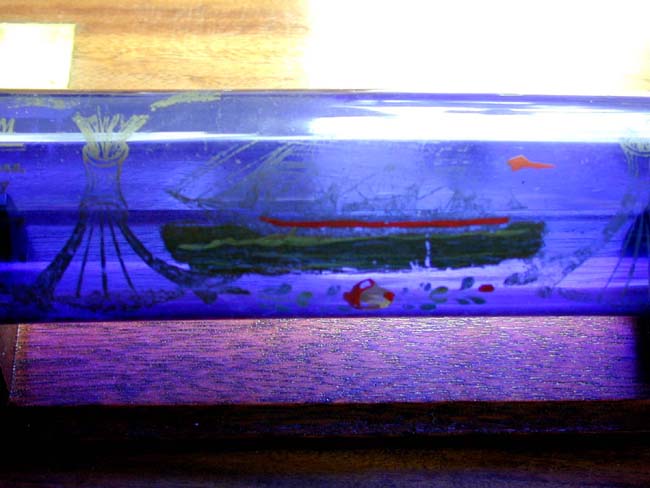 Sailor's Blue Glass Souvenir Rolling Pin circa 1860 — image 3
