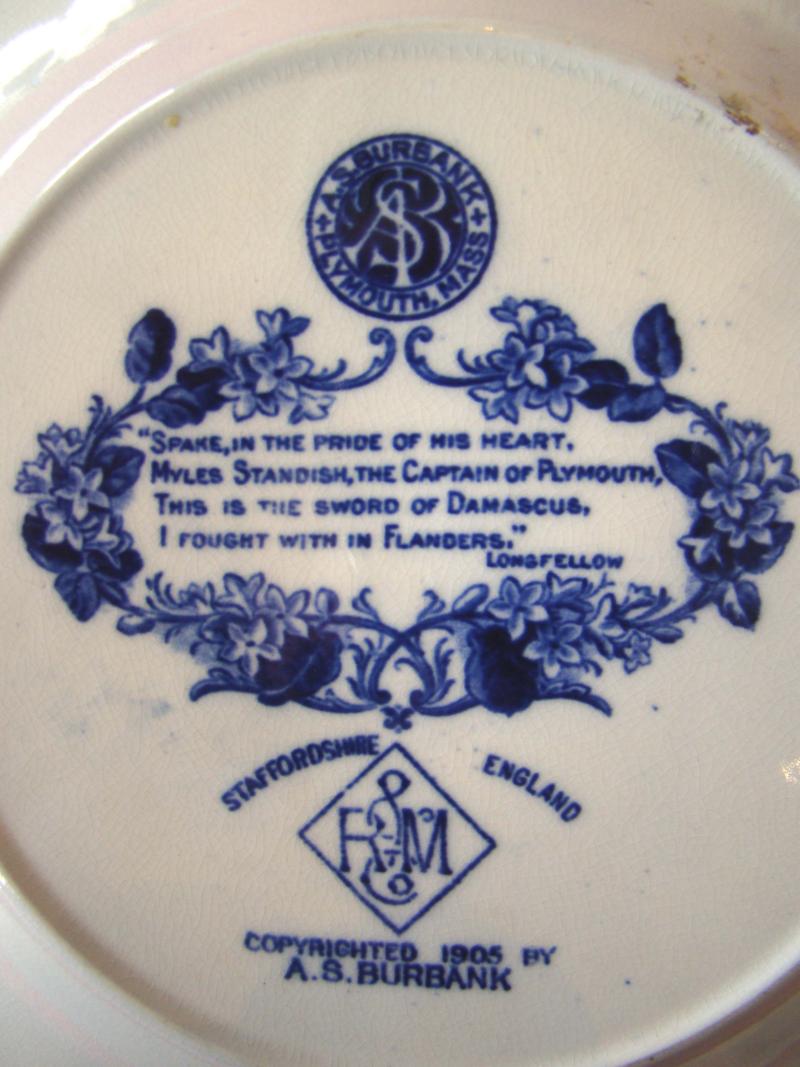 Myles Standish historical plate made in 1905 — image 2