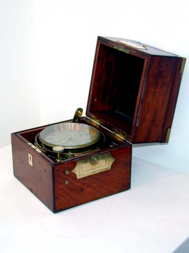 19th century English Marine Chronometer Signed "John Fletcher, Maker to the Admiralty"