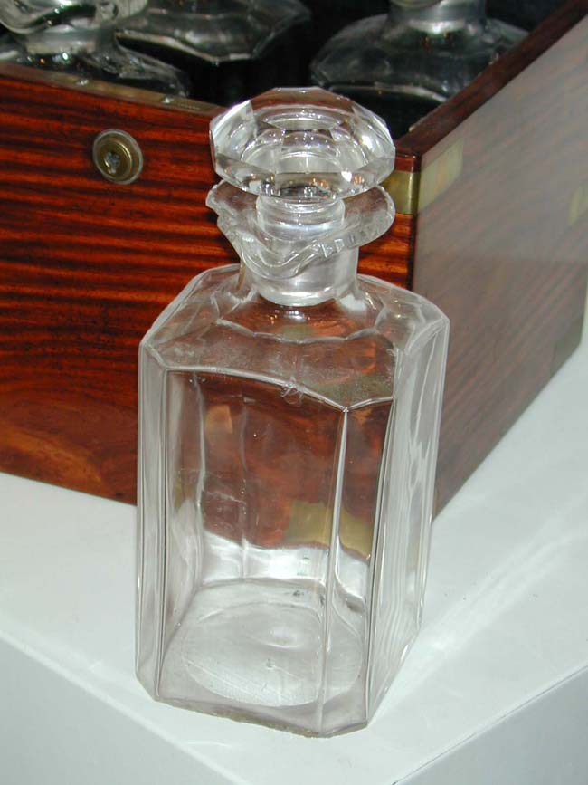 19th century Brass Mounted Mahogany Decanter Set Circa 1860 — image 2