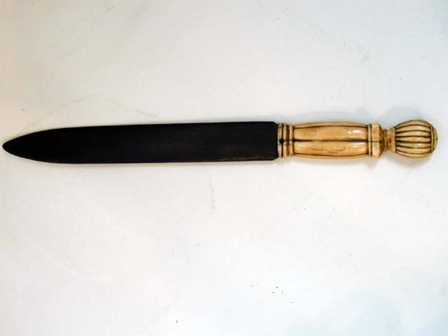 A 19th Century Sailor-Made Letter Opener With Whale Ivory and Baleen Blade