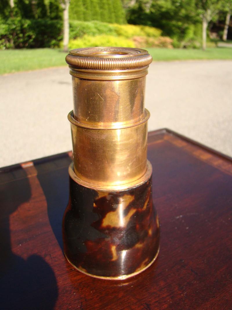 A fine 19th century French tortoiseshell monocular made circa 1820
