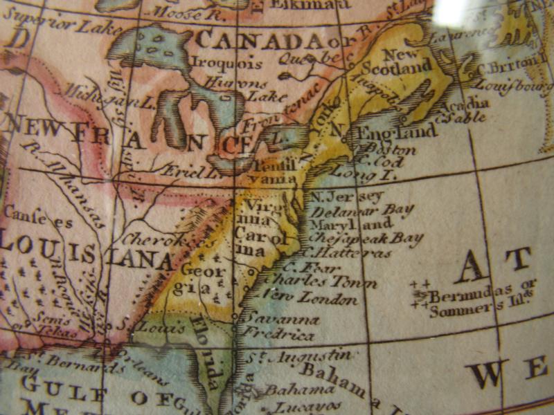 A RARE early map of North America dated 1747 — image 3