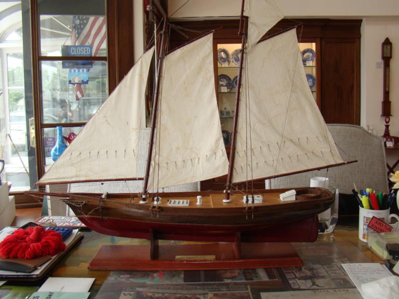 A fine model of the racing yacht AMERICA