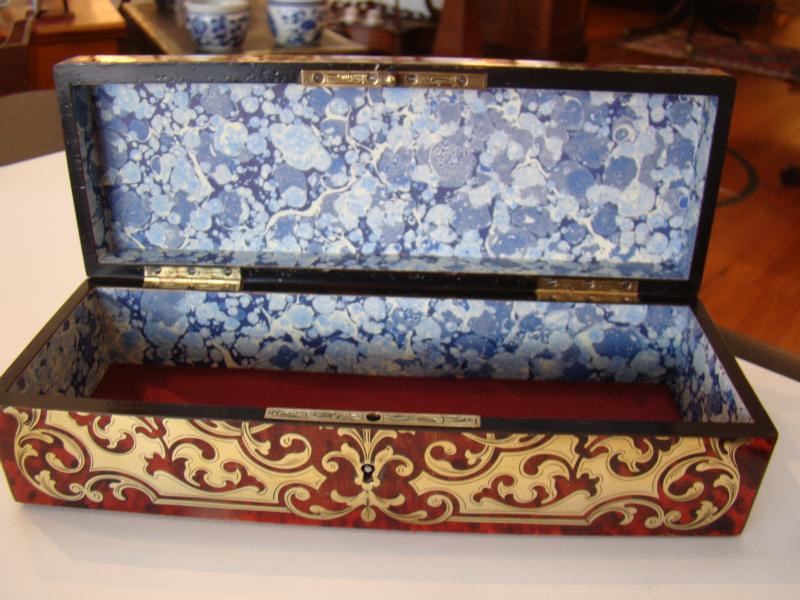 A stunning boule work inlaid jewelry box circa 1870 — image 3