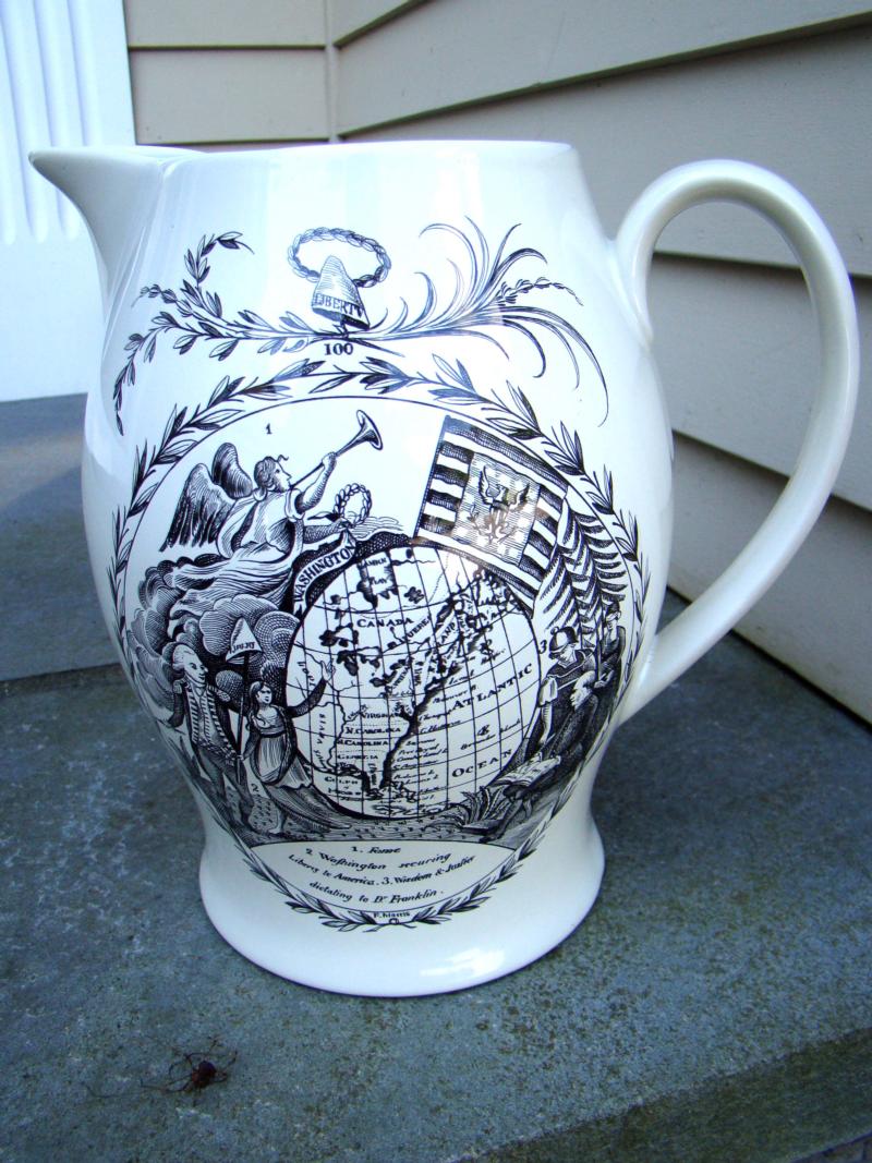 A fine Limited Edition pitcher featuring Pres. Thomas Jefferson made for the NANTUCKET HISTORICAL ASSN.