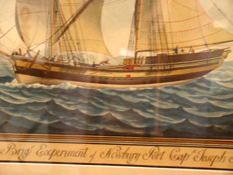 A fine lithograph of the Brig Experiment of Newburyport, Mass, circa 1807