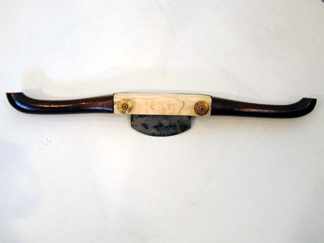 A 19th Century Ship's Carpenters Rosewood Scrapper With Walrus Ivory Mount