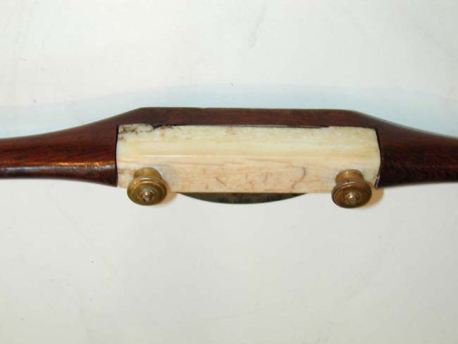 A 19th Century Ship's Carpenters Rosewood Scrapper With Walrus Ivory Mount — image 2