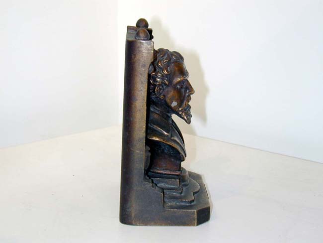 A Fine Pair of Late 19th Century Charles Dickens Bookends by Bradley & Hubbard — image 2