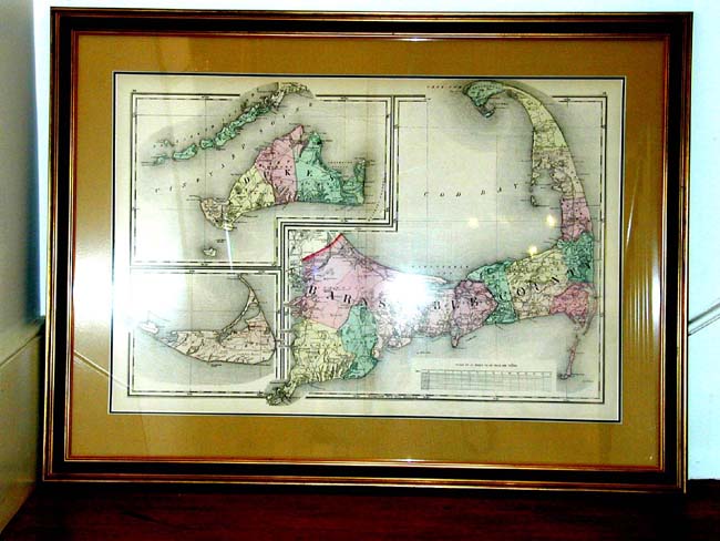 Rare Map of Cape Cod, Nantucket and Martha's Vineyard Published in Wallings Atlas in 1871.