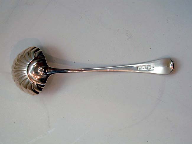 English Silver Shell form Sauce Ladle Hallmarked London 1783