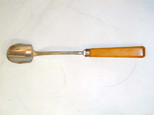 English Sterling Silver Cheese Scoop With Ivory Handle Hallmarked London 1820