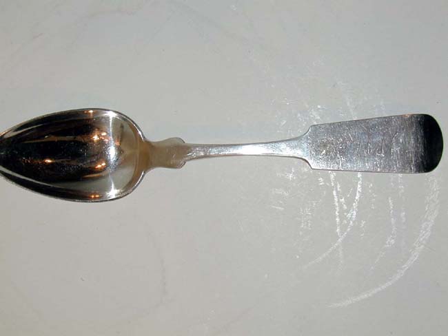 American Silver Tablespoon by William W. White of Philadelphia circa 1805