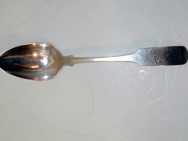 American Silver Tablespoon by Adam Logan, New York, circa 1803