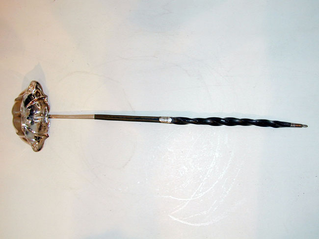 Fine 18th Century Horn Mounted Silver Punch Ladle