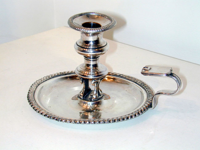 English Silver Plated Chamberstick Circa 1820