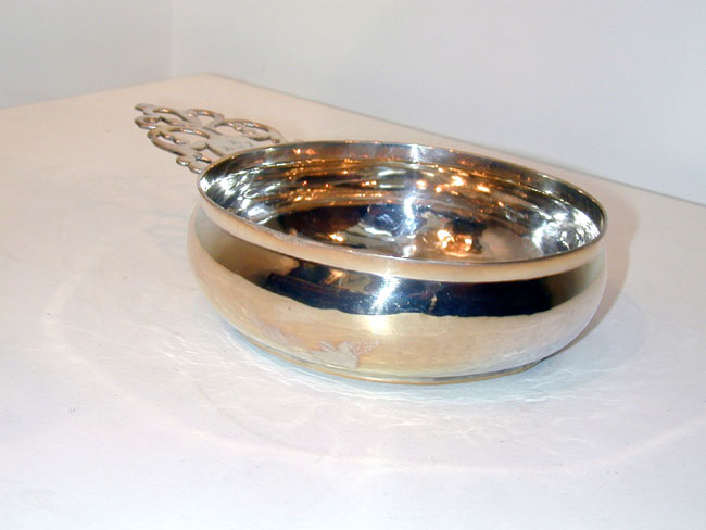 American 18th Century Silver Porringer by Benjamin Burt Circa 1770 — image 3