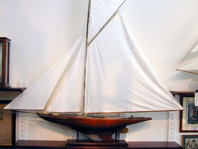 Fine and Large English Hand Made Model Racing Pond Yacht Circa 1910