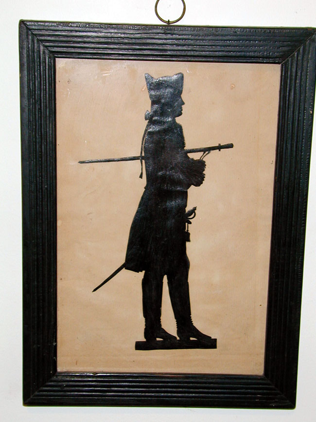 Revolutionary War Period Silhouette of An American Soldier circa 1780-1790