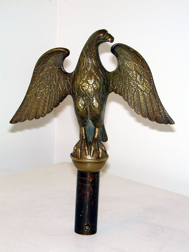 19th Century Civil War Era Bronze Eagle Flag Staff — image 2