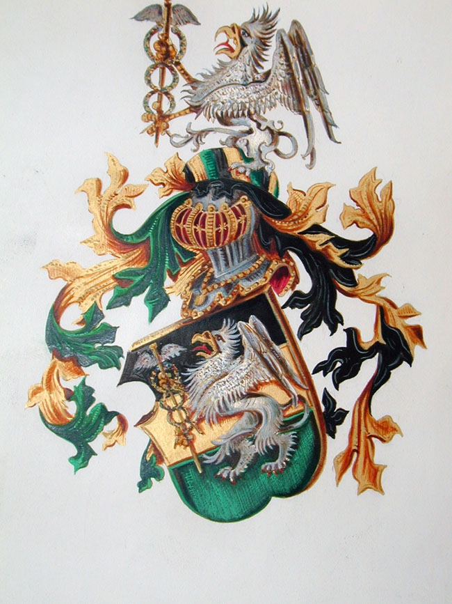 Wonderful Late 19th Century Royal Grant of Arms Issued by King Karl of Prussia — image 2