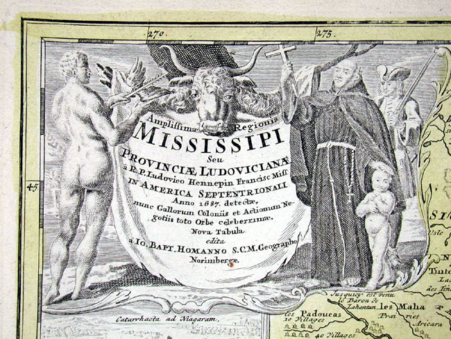 Early 18th Century Map of the Mississippi By Homann — image 3