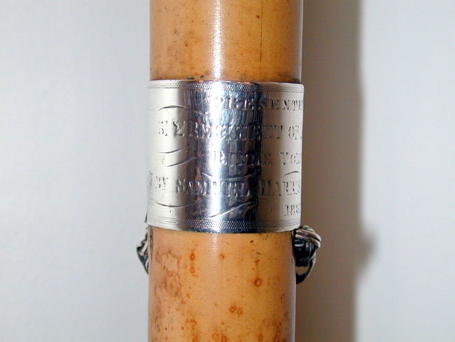 An English Victorian Silver-Plated Regimental Mace with Presentation Placque Dated 1861 — image 4