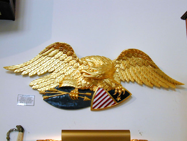 The Magnificent 'Louisberg' Hand carved eagle by Joseph Uranker of Martha's Vineyard