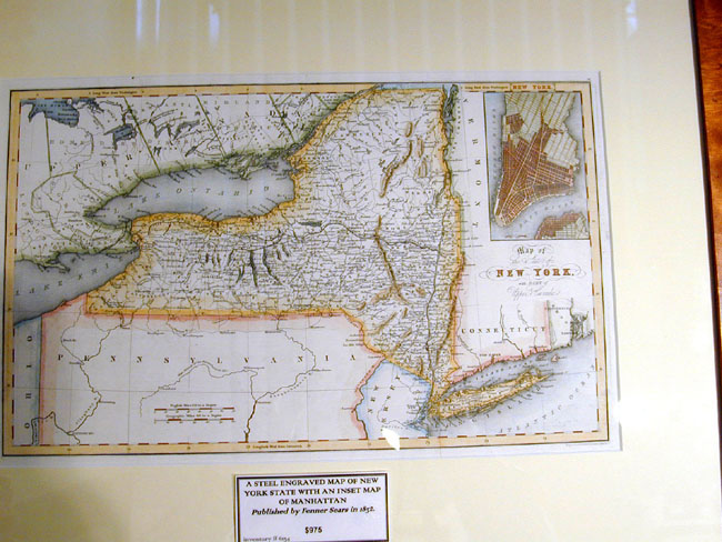Map of New York with Inset Map of Manhattan Published in 1832 — image 3