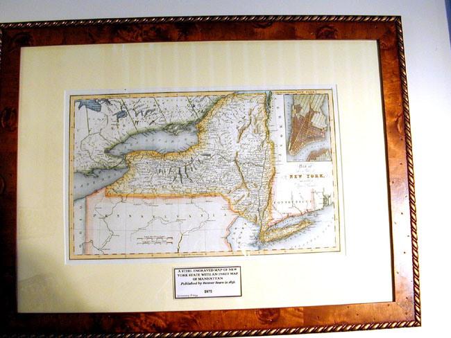 Map of New York with Inset Map of Manhattan Published in 1832 — image 4
