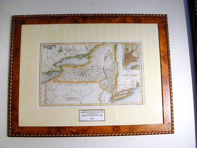 Map of New York with Inset Map of Manhattan Published in 1832