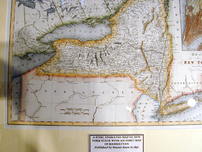 Map of New York with Inset Map of Manhattan Published in 1832 — image 2