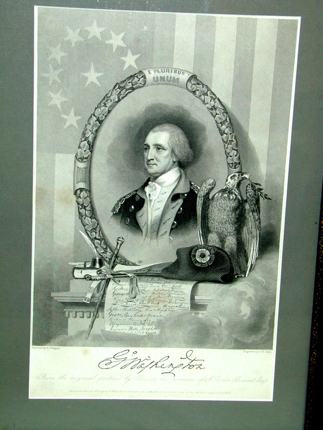 Engraving of Gen. George Washington Published in 1856