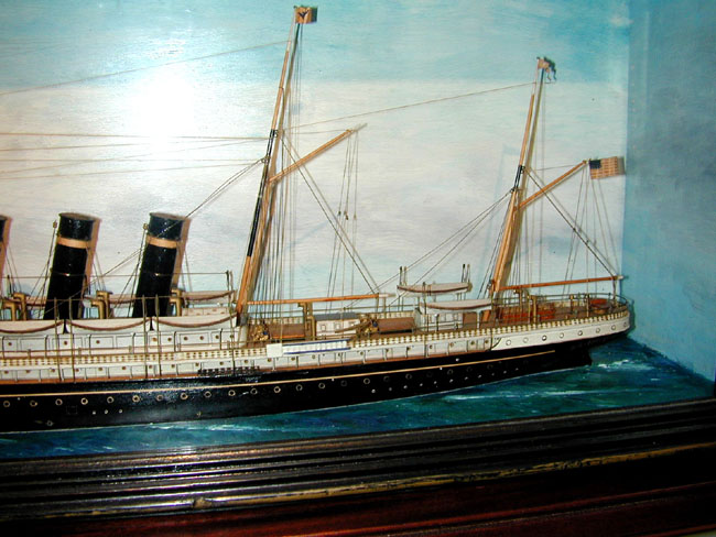 A Late 19th Century Cased Waterline Model of the Steamship "PARIS" Circa 1890 — image 3