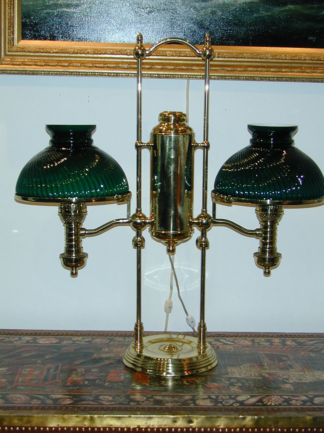A Rare 19th Century Manhattan Double Posted Student Lamp Circa 1880