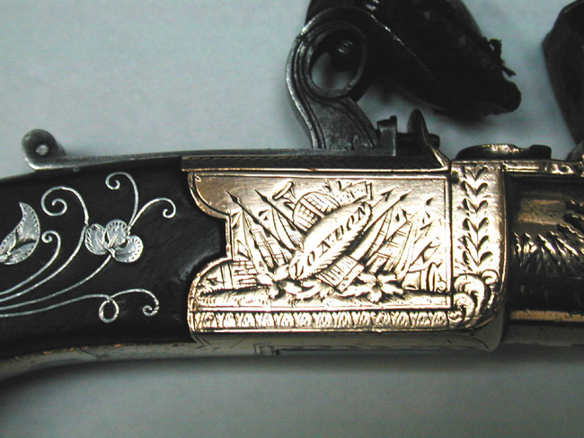 Fine Pair of English Flintlock Pocket Pistols Circa 1800. — image 3