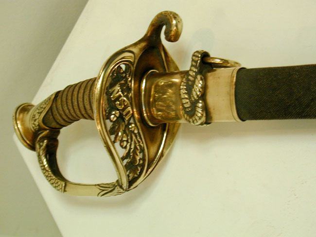 A Good Civil War Model 1852 U. S. Navy Officer's Sword With Original Sharkskin Scabbard  — image 2