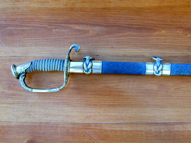 A Good Civil War Model 1852 U. S. Navy Officer's Sword With Original Sharkskin Scabbard 