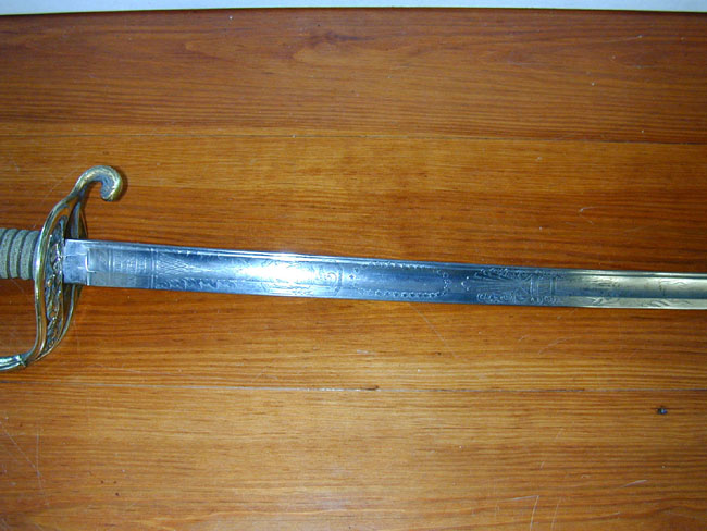 A Good Civil War Model 1852 U. S. Navy Officer's Sword With Original Sharkskin Scabbard  — image 5