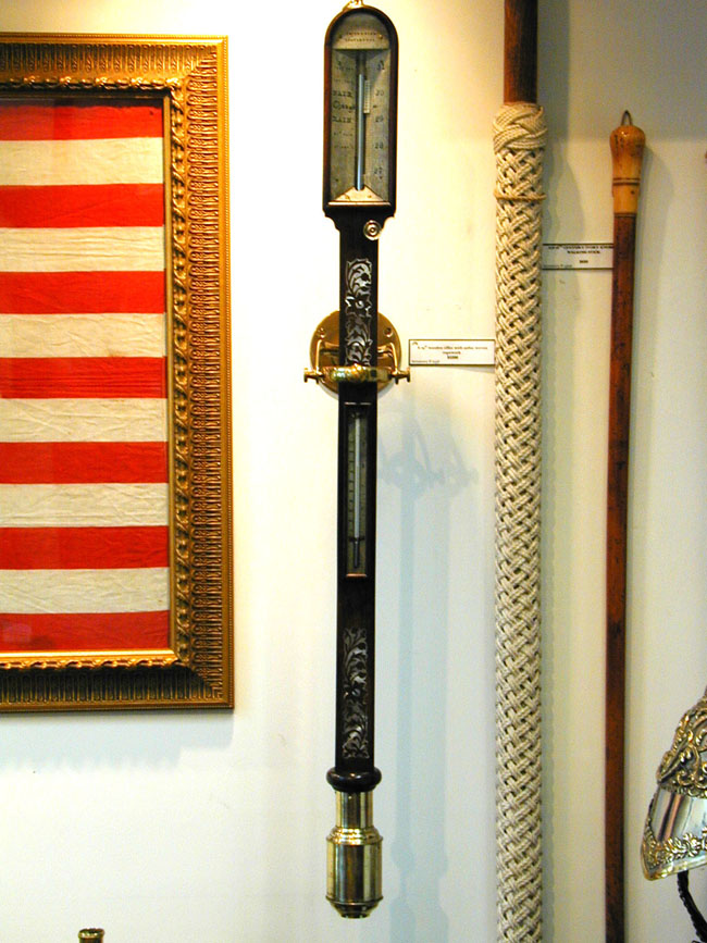 Antique Inlaid Rosewood Marine Barometer Circa 1850 — image 2