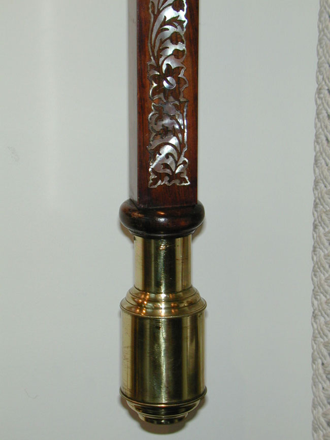 Antique Inlaid Rosewood Marine Barometer Circa 1850 — image 3