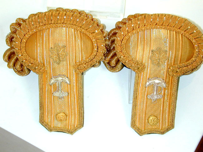 Antique American Naval Officer's Hat, Epaulettes, Sword Belt and Case Circa 1890 — image 3