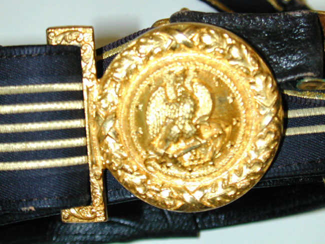 Antique American Naval Officer's Hat, Epaulettes, Sword Belt and Case Circa 1890 — image 5